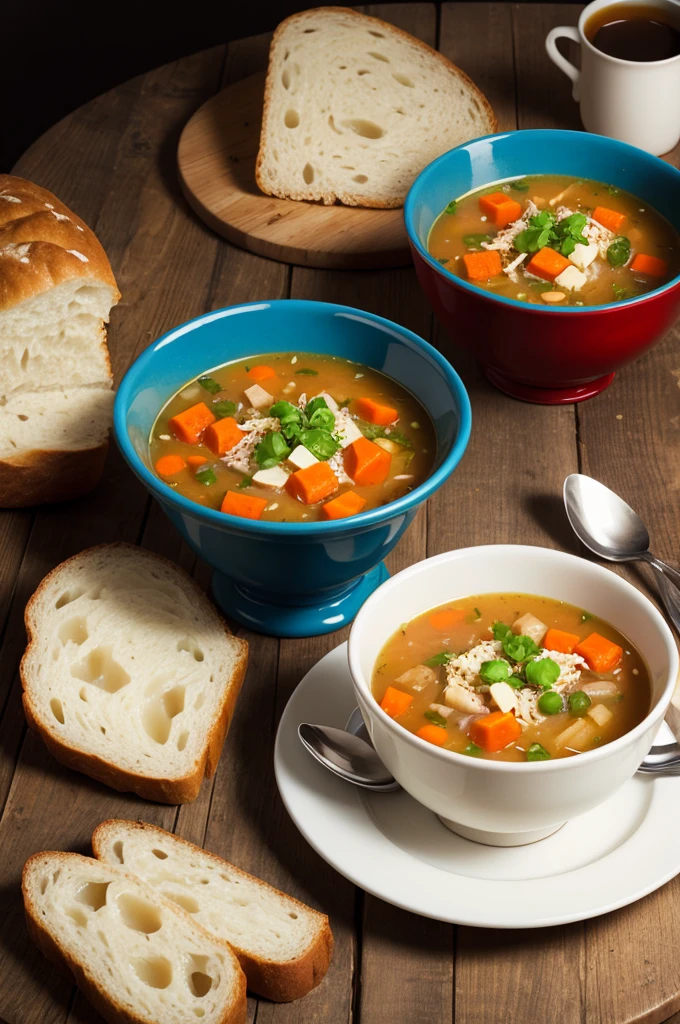Wonderful soup with bread