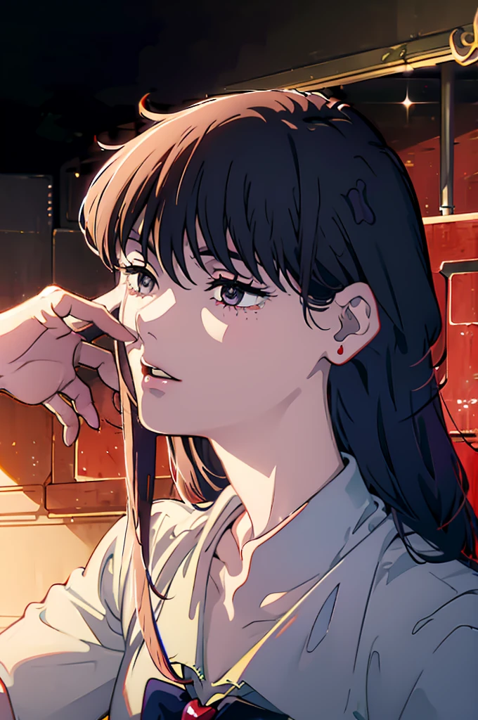 Sailor Mars, Unhealthy face, Dark Eyes, Dark circles under the eyes, Long Hair