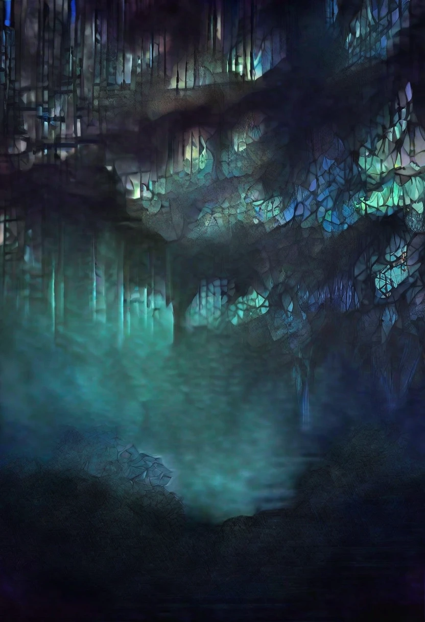 ((masterpiece)), (anime:1.3), ((Highest quality)), (Abstract art:1.5), (High resolution), (pale colour), Wide Shot, (Fractal structure:1.5), , landscape, (beautiful), (Biological atmosphere), deep sea, (pretty girl), beautiful白い髪, transparent Glass ice mirror Blue rose water晶 透き通っている water Prism Photoreal 3DCG High quality