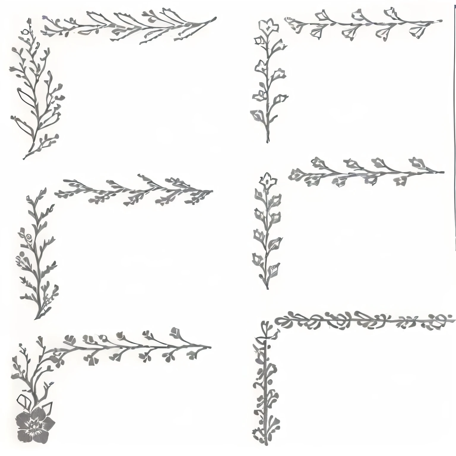 Set of hand drawn floral frames, black outlining, Hand-drawn SVG, linear,, Outline hand drawing, Line tattoo, Outline Art, 1024x1024, penned iAn illustrations, Flat line drawing, Doodle hand drawing, An illustration, Outline drawing, Black ink outline, Simple line drawing, line art iAn illustration