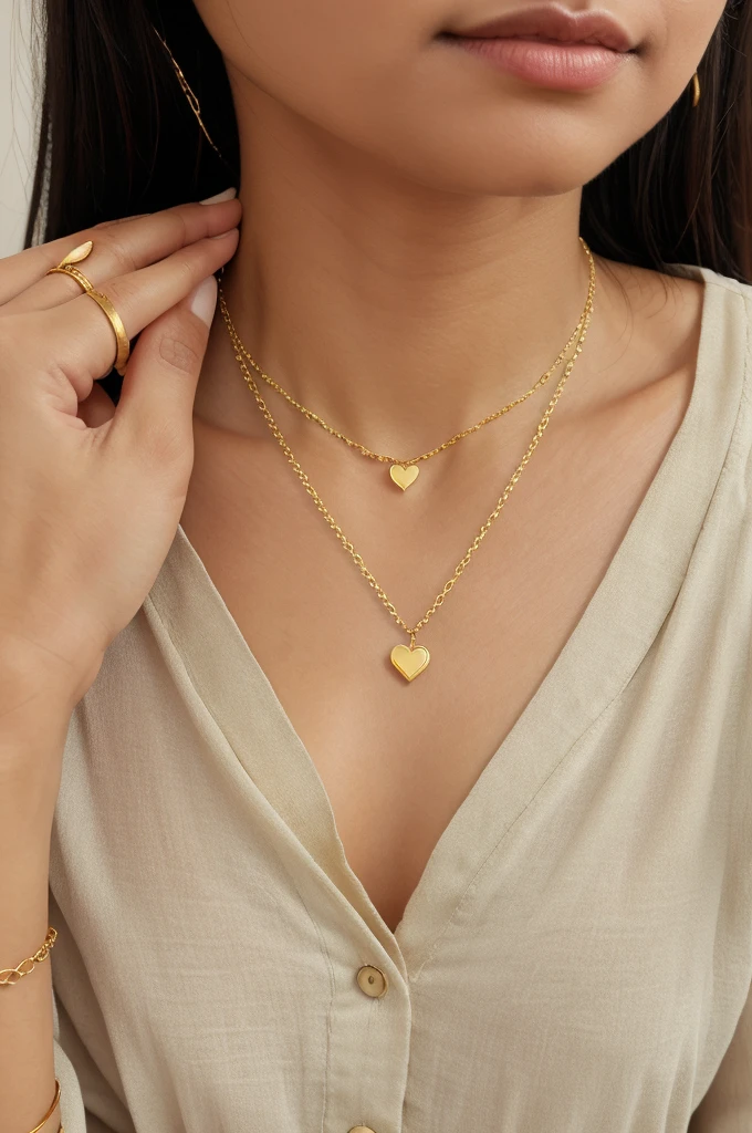 Only gold necklace design image
