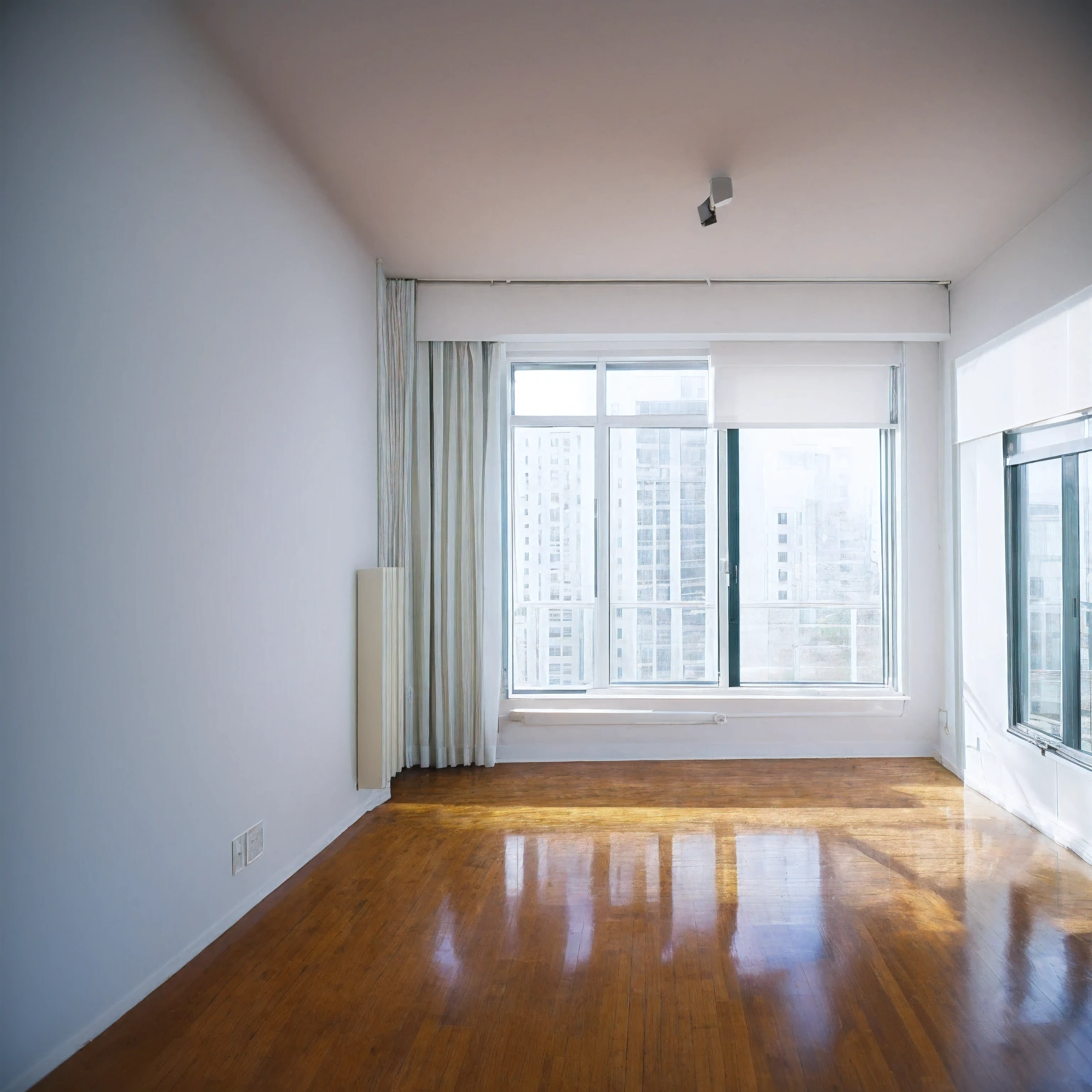 Apartment Studio、White wall、Flooring、window、bright
