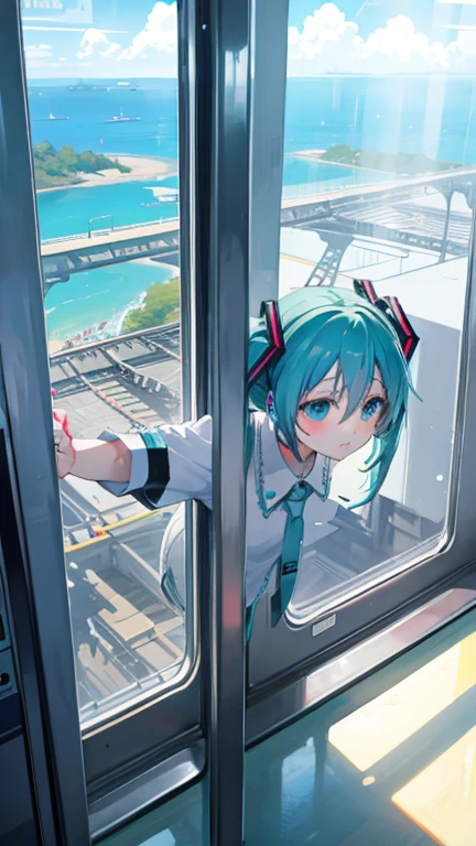 Intense molestation ,Hatsune Miku skydiving in the train