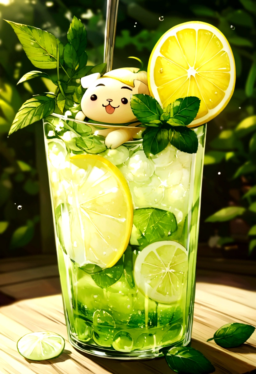 Ingredients for non-alcoholic mojito: 3 tablespoons juice of 1 lemon (dew) Less sugar々A few mint leaves々Bing Shao々A little lemon soda々