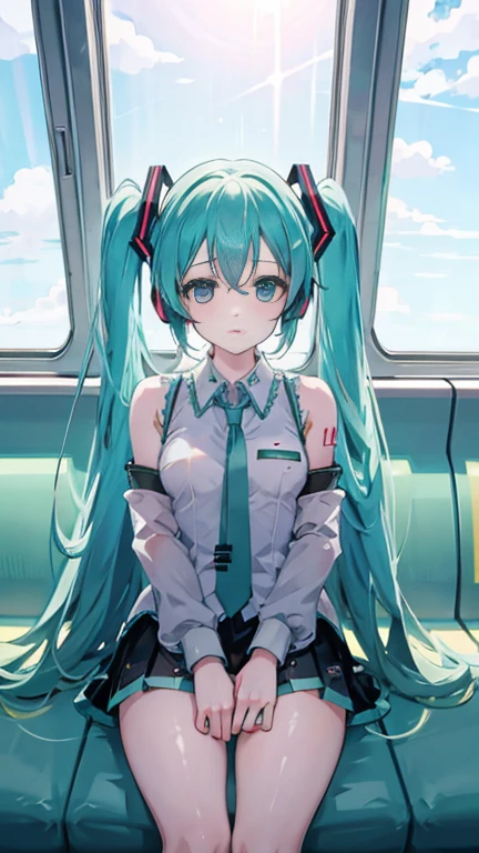 Intense molestation ,Hatsune Miku skydiving in the train