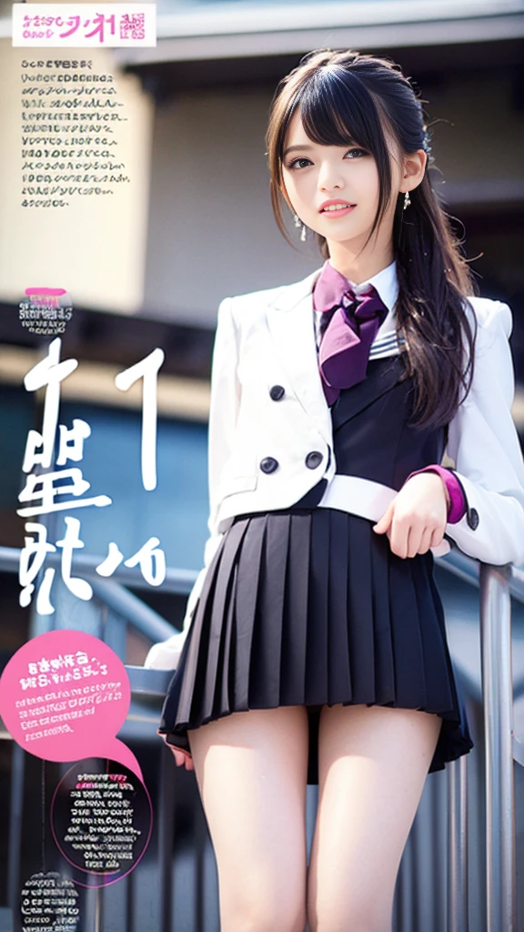 (Showing off her panties女子ひとり)、(Lift up your skirt:1.5)、(White blazer、Pale purple pleated skirt)、Front low angle:1.5、(Showing off her panties)、((Masterpiece、Highest quality、Highest quality)), (Super detailed), (8K ),Raw color photography, Professional photography, Great face and eyes, Skinny、Model Style、Outdoor、(Light shines on panties)、Pink Hair、(Small breasts:1.3)、Earrings、、Thin thighs、Tiny and slim waist、Happy smile、Wet、