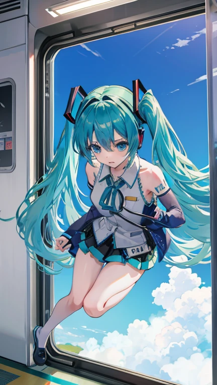 Intense molestation ,Hatsune Miku skydiving in the train