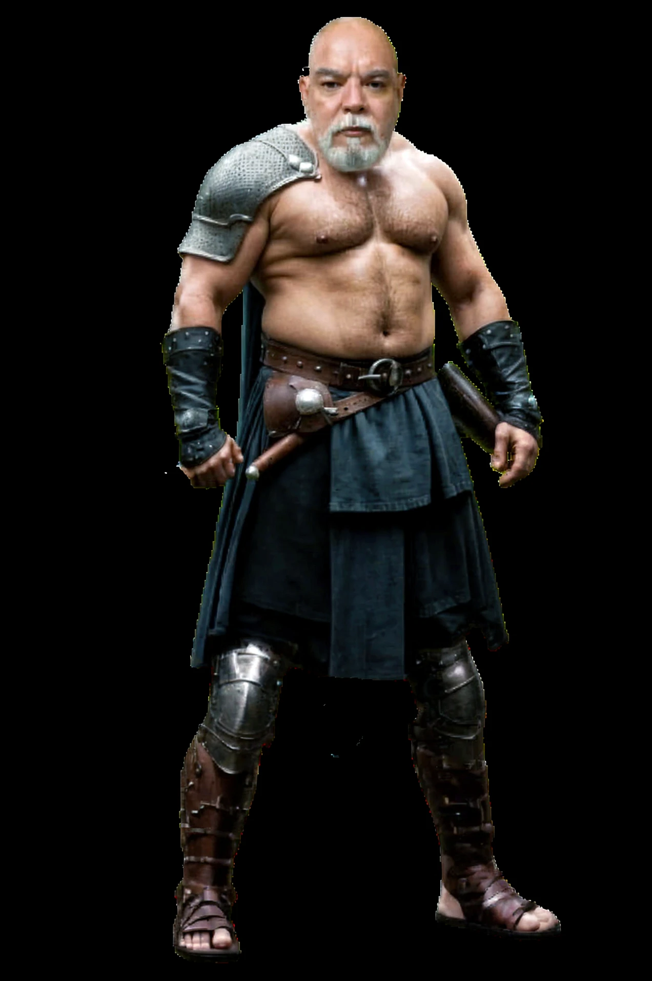 Masterpiece, denoise, void noise, one man, best quality, 8k resolution, male focus, focus only, amazing composition, volumetric lighting, super quality, elegant, Very detailed, front view, facing viewer, -----------, 35 years old, mature face, muscular, Caucasian, (((white skin, pale skin))), handsome, (detailed light-blue eyes), ((brown hair, messy medium hairstyle)), big ears, (black hairy pectorals, thick plenty chest and body hair), (((((Caucasian white man))))), (((big pink nipples, perky nipples))), ------------, ((((Detailed dark loincloth)))), (((shirtless, topless))), (((dark dungeon))), (((squattin)))