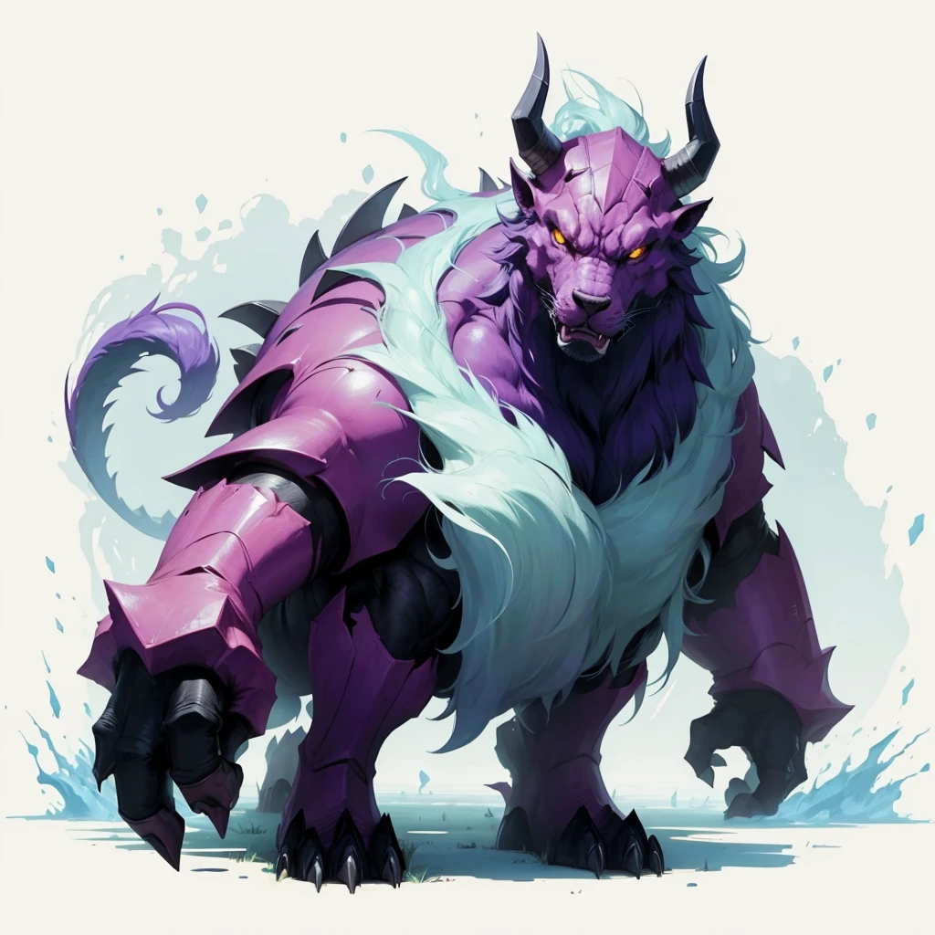 (evolusion), (Transformed into a more majestic beast but still with the same skin color), Grassroots, no background