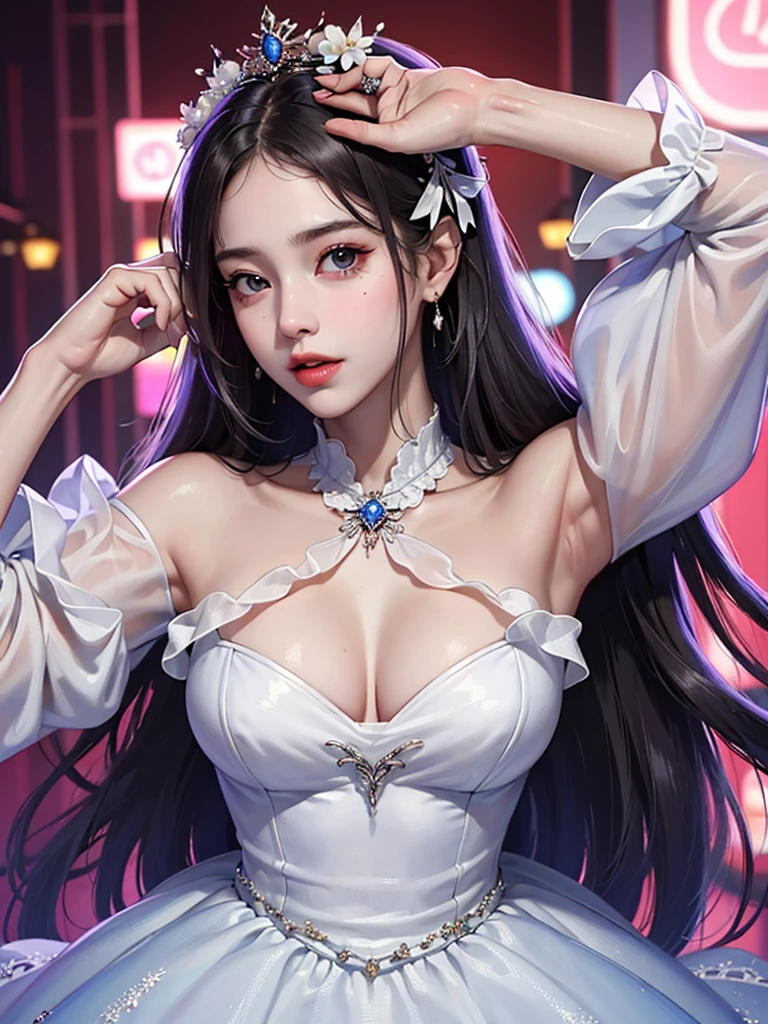 ((((Best Quality, 8K, 32K, masterpiece, 1.2)))),{{solo}},nsfw,{{{Artist: EUPHORIA's style}}},((perfect beautiful face:1.2)), in love hotel, wearing, idol dress, netorare, netorare face, spreading with fingers, embarrassed, high quality of vaginid pussy,((a l public hairs:1.1)),