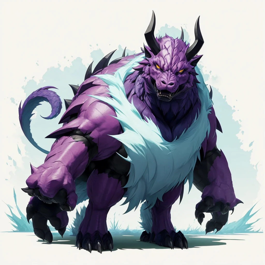 (evolusion), (Transformed into a more majestic beast but still with the same skin color), Grassroots, no background