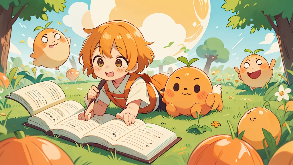 Theme and Symbols Main Symbol: 明るいsun、growing upする苗木、Open book completion symbol: vegetables(tomato、Carrot)、rice、Child's Smile Color Palette Main Color: green(nature、agriculture)、黄green(growing up、freshness)
accent color: yellow(sun、hope)、orange(energy、vitality)
Font Style: Friendly、Easy to read handwritten font and text color: メインはgreenかダークグリーン、アクセントとしてyellowやorange
構成要素
中央に配置: sunをバックに、growing upする苗木が開いた本から伸びている
周囲に配置: 左右にSmiling childrenや、vegetablesやriceが配置される
タグライン
位置: Text placed at bottom of logo: 「JAそお鹿児島 あぐりスクール - 食とagricultureを学ぶ」
デザインの具体例
ロゴデザインの詳細
sun: 背景に大きなyellowのsunを配置し、hopeと明るさを表現。
Saplings and books: sunの前に開いた本があり、そこからgreenの苗木が伸びている。Books are knowledge、苗木はgrowing upを象徴。
Smiling children: On the left and right of the book、Illustration of children smiling and lining up。
vegetablesやrice: Around the logo、tomatoやCarrot、riceのシルエットを配置。