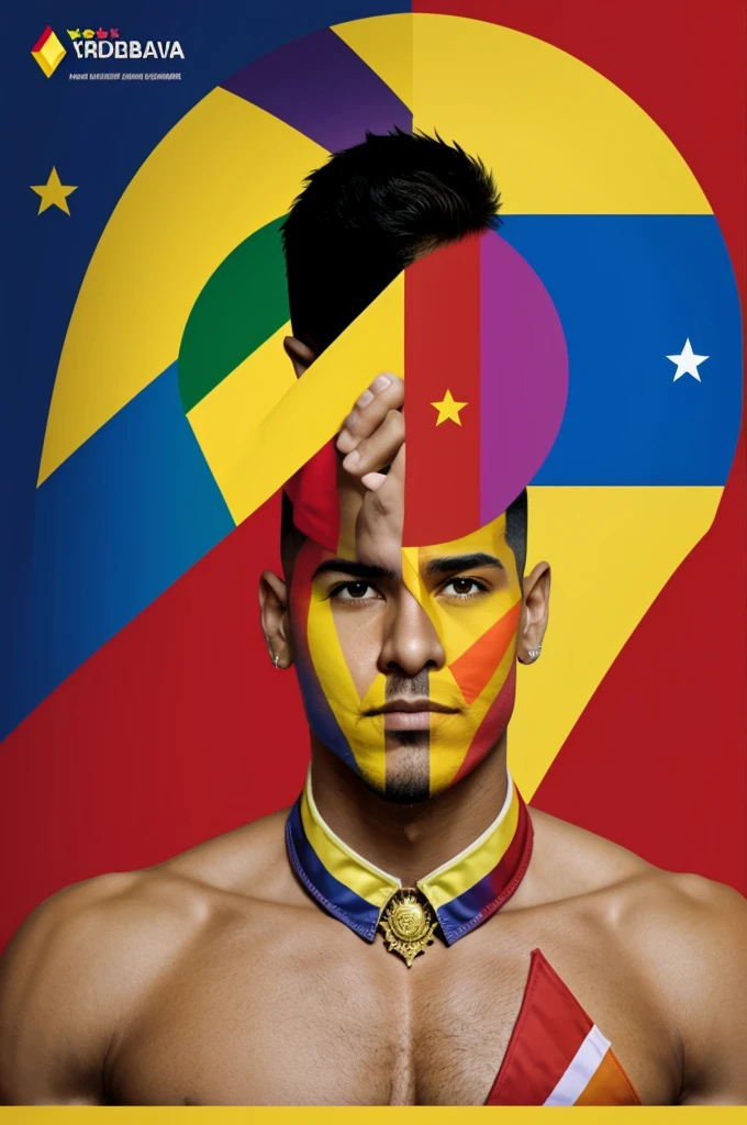 Design a pride day poster based on the following: 
-Represent the flag of Venezuela in the publication. 

-Message of gratitude to the Venezuelan lgbtqi community+ who contribute with their talent to the city. 

-Show an image in fighting position, where these people are represented. 

-Shows various colors, so that it is understood.