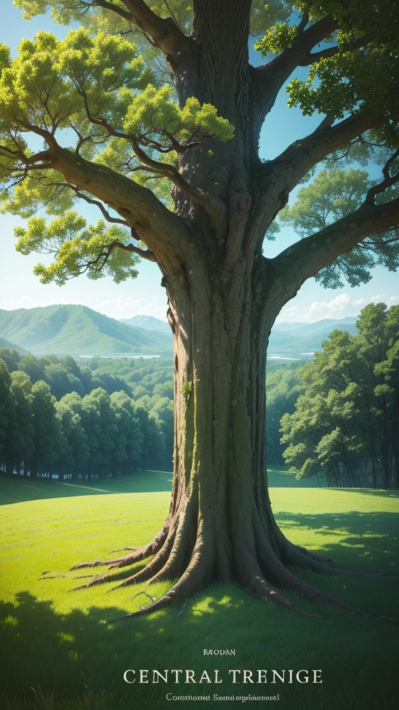 Book cover:
Central Image:
Two intertwined trees with strong roots and lush green leaves.
Background:
A calming and serene landscape with rolling hills and a clear blue sky.
Style:
Digital art with a touch of realism.