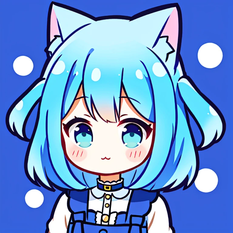 Cat girl,Blue Hair