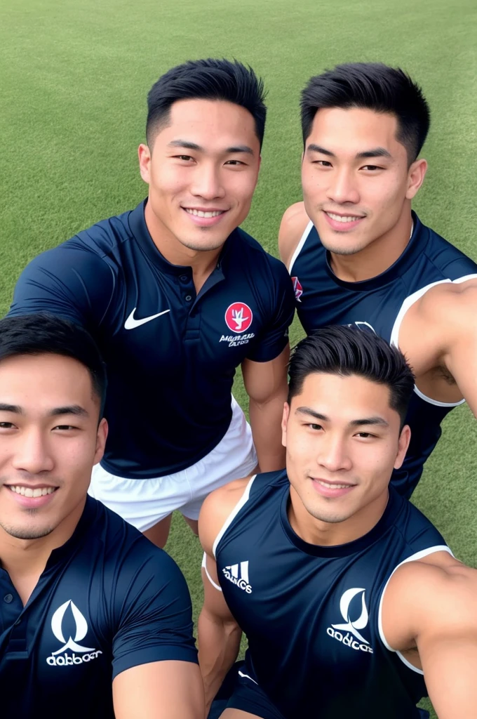 Sequential RAW images, Picture of a handsome Asian rugby player with short hair and no beard.. Presented in a sporty and attractive style., Express your athleticism and charm in a respectful and appropriate environment., without identifying any specific person.

RAW image sequence, Picture of a handsome Asian rugby player with short hair and no beard.. He comes off as sporty and attractive., Showcasing his athleticism and charisma in a respectful and appropriate environment., without identifying any specific person.

Selfie by