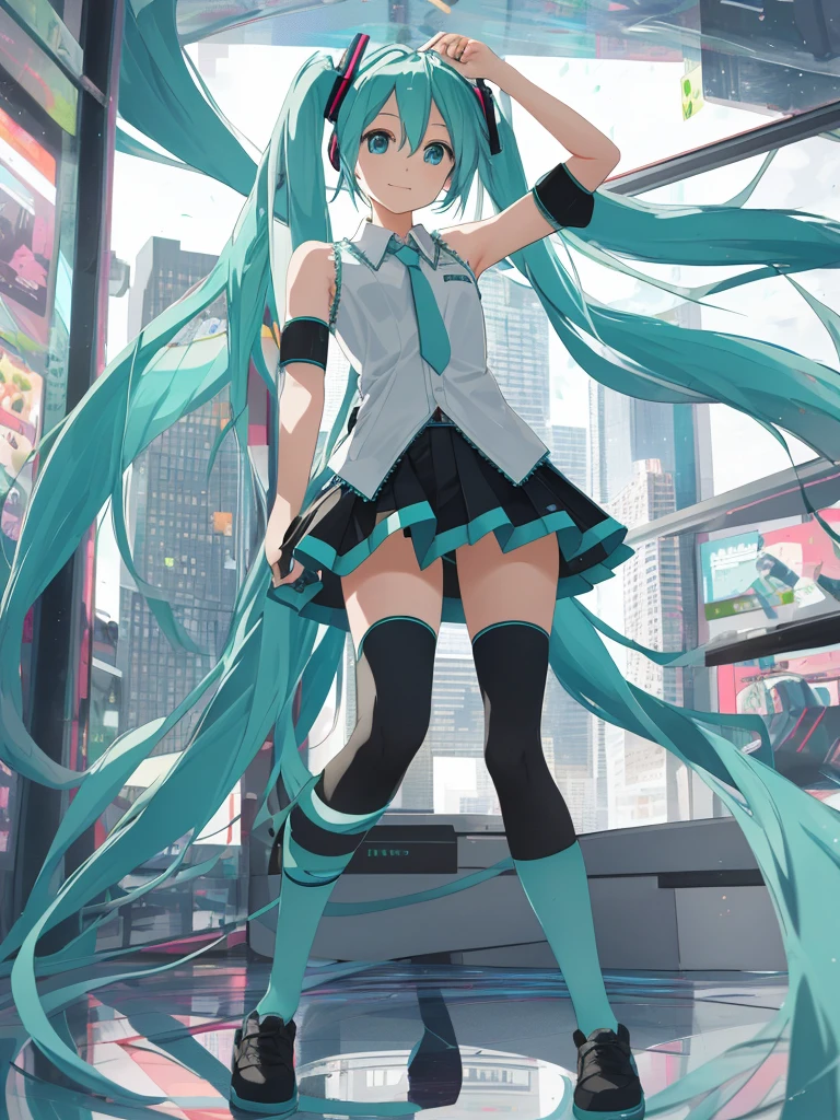 hatsune miku, mini skirt