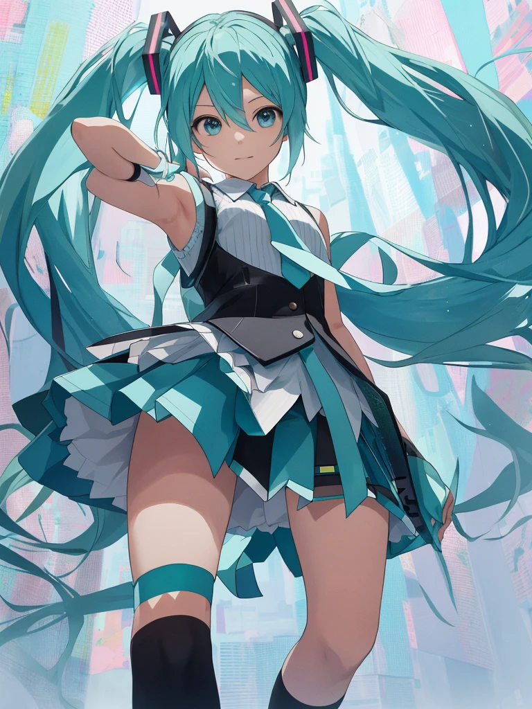 hatsune miku, mini skirt