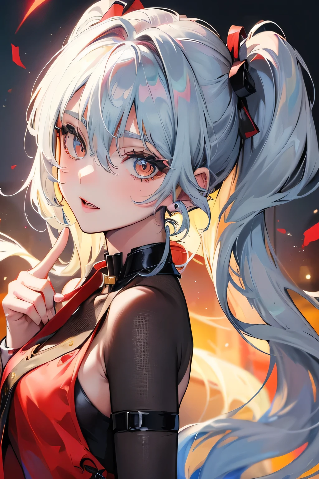 a beautiful anime portrait, Extremely detailed Artgerm, 8K high quality detailed art, спокойная девушка (((с распущенными черными волосами))), ((в рубашке)), с безразличным выражением лица