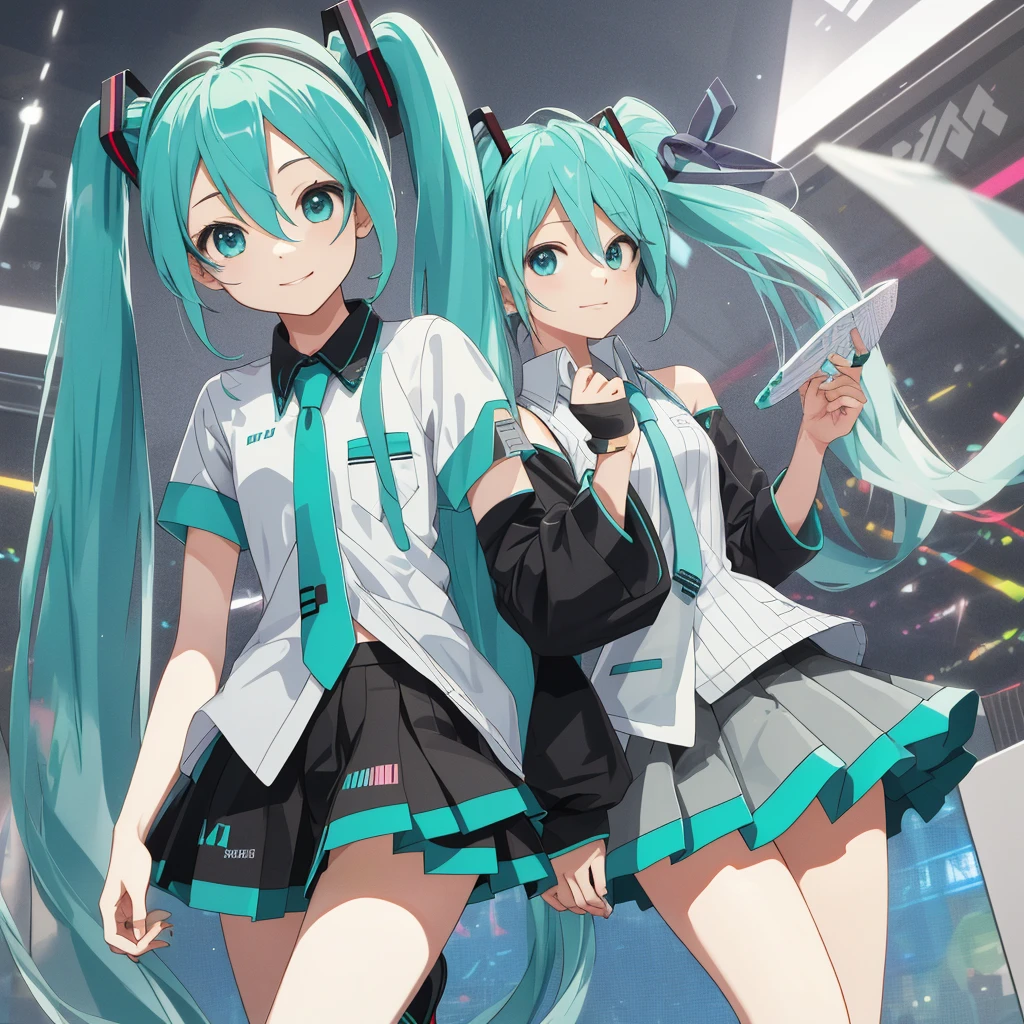 hatsune miku, mini skirt