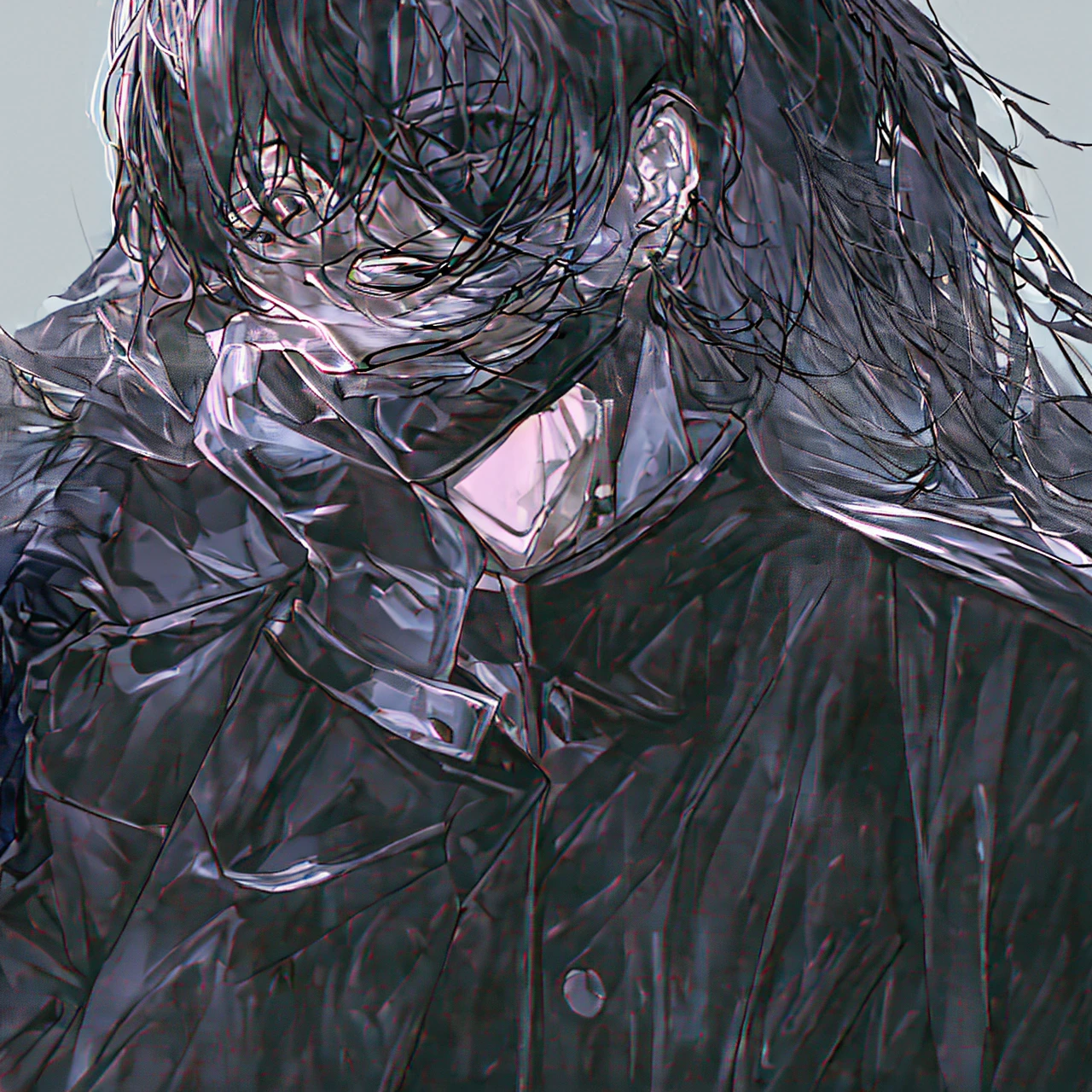 (1guy:1.3), (((with white hair and one black lock of hair in the middle))), slim, skinny, muscular body, anime handsome man, tall anime guy with dark eyes, (((black eyes))), male anime character, anime - style image of a man in a black hoodie, wearing dark robe, in a black hoodie, tall anime guy with black eyes, confident guy in demon slayer art, wearing black clothes and cape, wearing black robe, anime boy with white hair and a black lock of hair in the middle, wearing black jacket, inspired by Okumura Masanobu, inspired by Okumura Togyu, a handsome man,black short hair, anime handsome man, manga style of kentaro miura, handsome anime pose, anime portrait of a handsome man, kentaro miura manga art style, handsome guy in demon slayer art