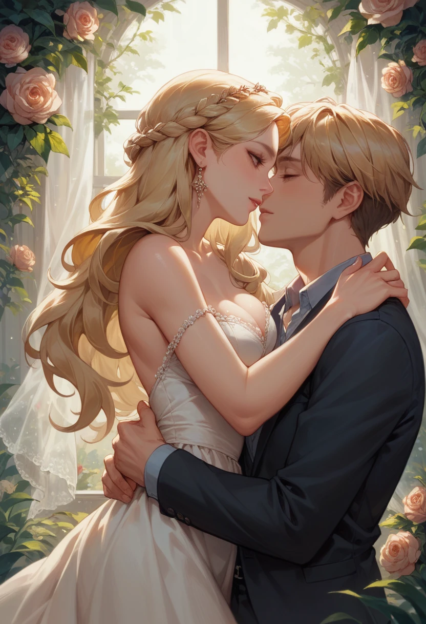 blonde woman, romantic, beautiful,
