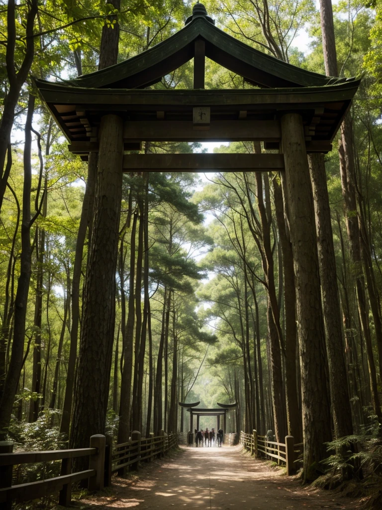 In the dense forest torii child