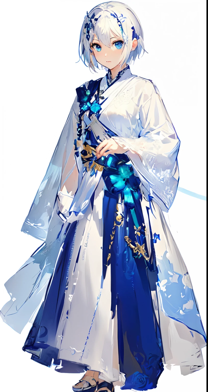RPG character art, Full body concept, detailed Full body concept art, ( ( Character Concept Art ) ), No hair accessories, Facial Expression々Shii