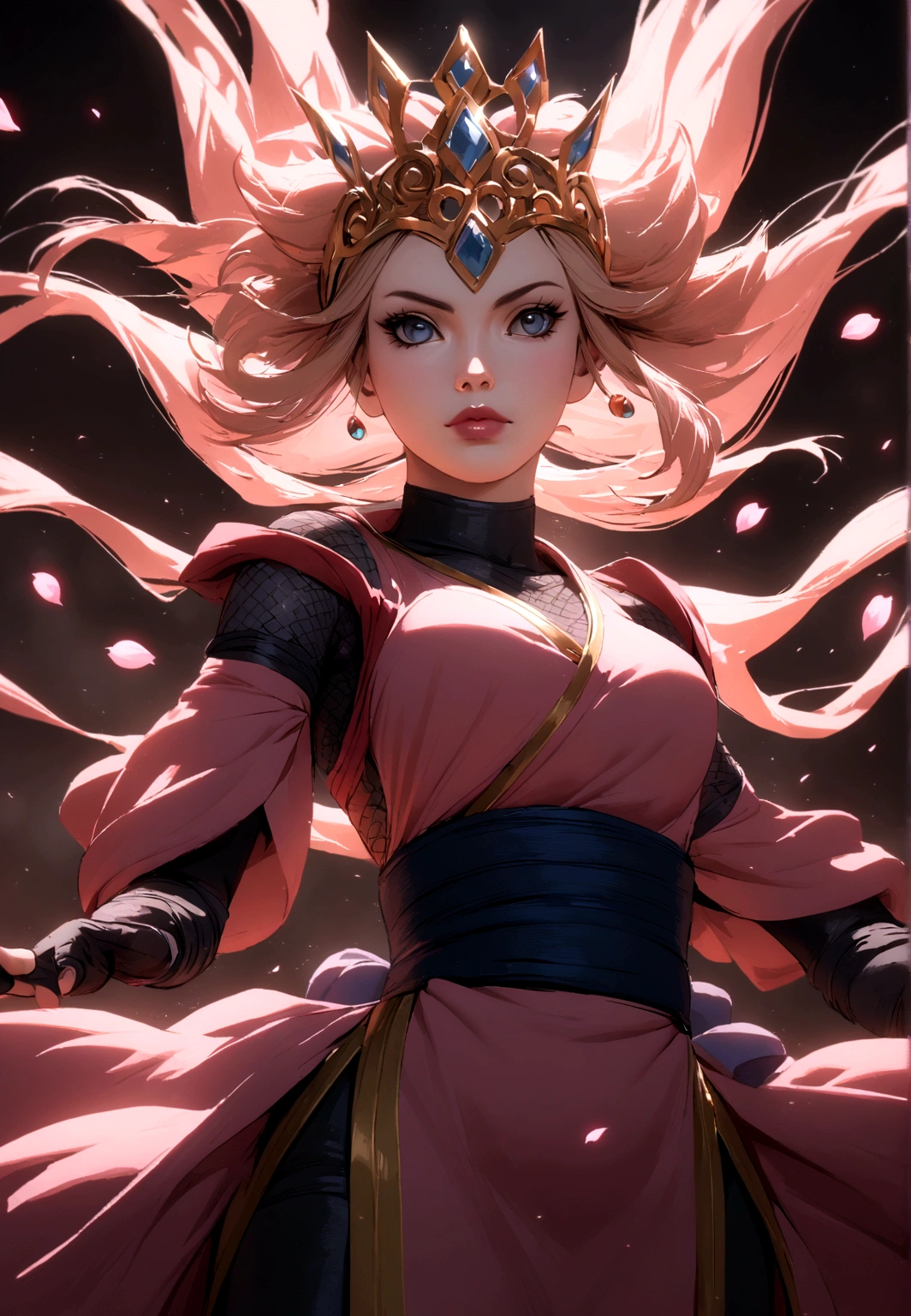 princess peach if she were a ninja from the naruto series