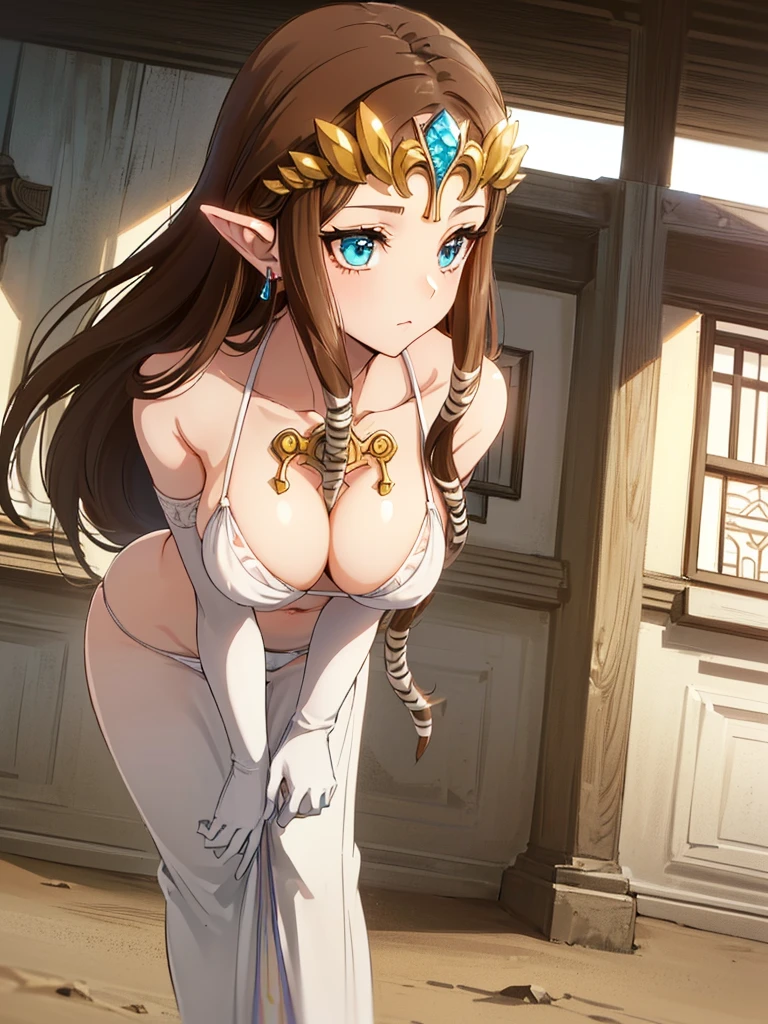 (((((standing,leaning forward))))),(((No background))),(),((((((Angle from the front)))))),(()),((alone)),(())),Anime art style,masterpiece,(Highest quality), (Super detailed),(Very delicate and beautiful),(alone),(detailedな顔と目),((((Beautiful eyes like jewels)))),(),(((Mature Woman,Queen))),((Portrait of a single person)),()),,((Long Straight Hair)),,Cleavage,(Sandy Beach),length_gloves,(((()))),(((()))),((((Beautiful Face)))),(((()))),(()),(((Long Hair)))),((((Straight hair)))),((Cleavage)),((((Dark brown hair)))),Princess Zelda,((chest is slightly exposed)), ((Highest quality)),,(Very detailed) ,((White Bikini))),Brown Hair,((Exposed shoulders)),, ((Highest quality)), (Very detailed),((detailed)),(((pray))),Nintendo, The Legend of Zelda),,((alone)), ((Highest quality)), (Very detailed), ,