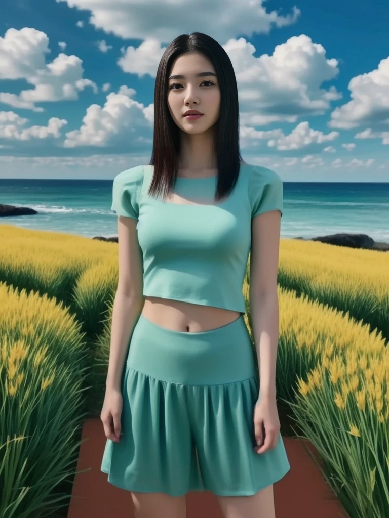 Close-up of woman in bikini taking photo, Gorgeous Chinese model, beautiful south korean woman, asian womanที่สวยงาม, beautiful asian girl, gorgeous young korean woman, beautiful young korean woman, Chinese woman, Chinese girl, asian woman, korean woman, attractive woman, gorgeous woman, elegant japanese woman, jaw-dropping beauty, beautiful oriental woman Araaf woman close-up, ของผู้หญิงlong hairชาวเอเชียตะวันออกเฉียงใต้ที่มีใบหน้ากลม, ,ponytail, long hairลอยปลิวขึ้น, black eyes, staring at the viewer, abdominal muscles, Large chest 36 inches, Warm light, morning sun, long hair,black eyes,abdominal muscles, The body is beautiful and strong., rounded chest, (digital painting, HDR, high contrast), 3-D, 8K, 45,000,000 pixcls,