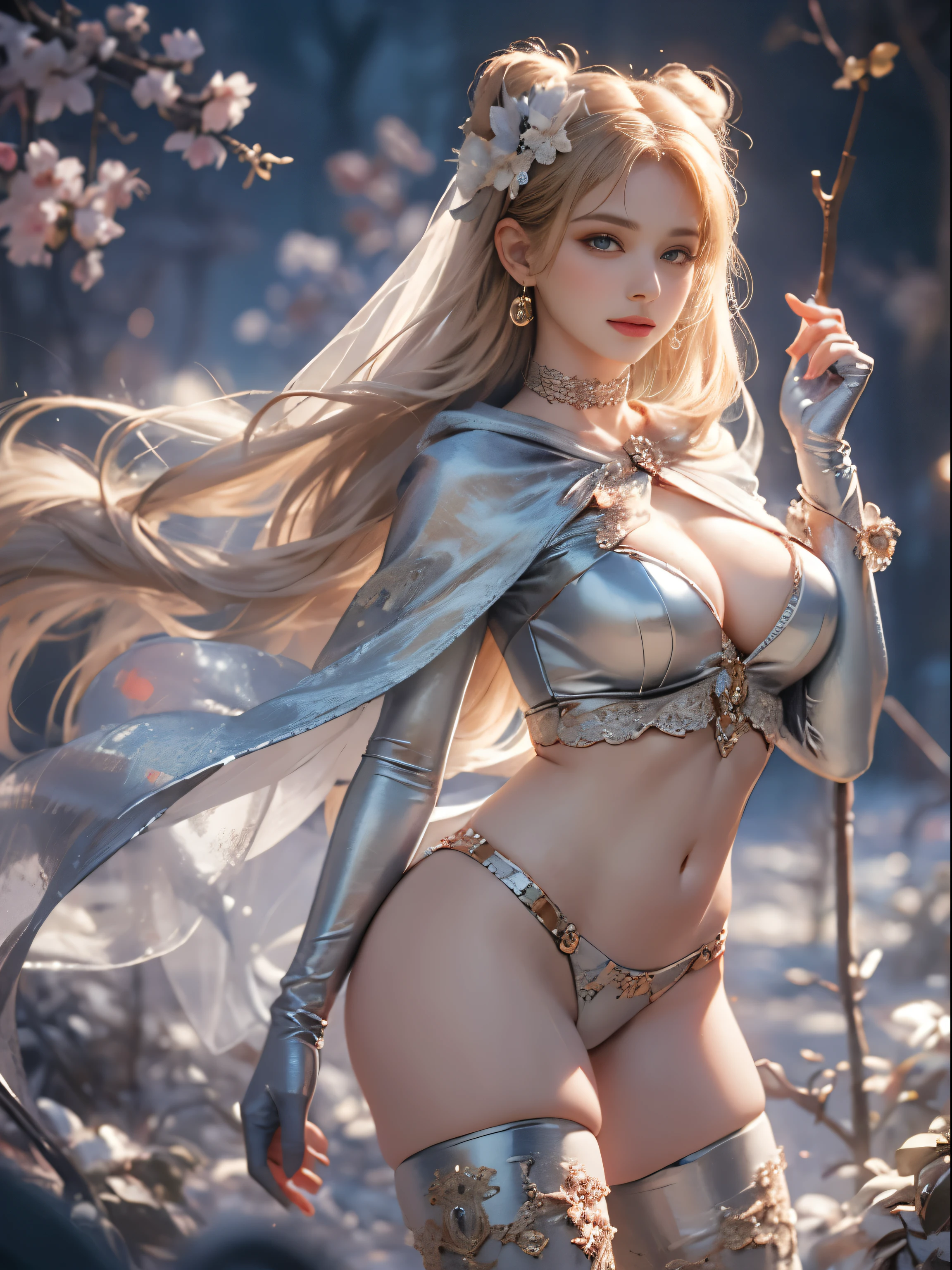 （8k extremely detaileded CG unit wallpaper），（Highest quality），（Best illustrations），（Best Shadow）， （detailed： 1.4）， 。.。.。.。.。.。.。.3d， んdebtdebt（High Dynamic Range）， Light Tracing， NVIDIA， Super Resolution， Scattered beneath the surface， PBR Textures， Post-processing， Anisotropy debtiltering， Depth of written boundary， Maximum sharpness and acutance， Multilayer Texture， Albedo and Specular Maps， Surface Shading， Accurate simulation of light-matter interactions， Perfect balance， Octane Rendering， Two-tone lighting， wide aperture ， Low ISO，White balance，Rule of Thirds，8K RAW，intricate-detailed， Delicate pattern， Deep Shadow， masterpiece， real， Roughness， Surreal， Photographed with Canon EOS R5， 50mm lens， debt/2.8， Sharp debtocus， Smoothing， Roughness， Real Life， Photorealistic， Cinematography， 8K Ultra HD，In the flower field，Blue debtlower Girl，1 Girl，solo，Europe，Beautiful Bride，Light Smile，Highly detaileded blonde hair，Mature Woman，Sky Blue Gossamer Veil，Sky blue light cloak，Sky blue gossamer coat，Sky blue thin skirt，Sky blue lace underwear，Sky Blue Lace，Sky Blue Gossamer Gloves，choker，Earrings，gem，Small items，Headdress，Hand decoration，Leg decoration，High heels，Huge breasts，Large Breasts，Big Breasts，Burst chest，Big Breasts，Ample breasts，Expose your breasts，Exposed breasts，Tight waist，Naked butt，Big butt，Bare Belly，Belly button，Wet，Wet body，Sweaty body，Shiny skin，