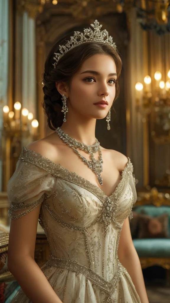 The photo faithfully depicts an intelligent young pretty woman