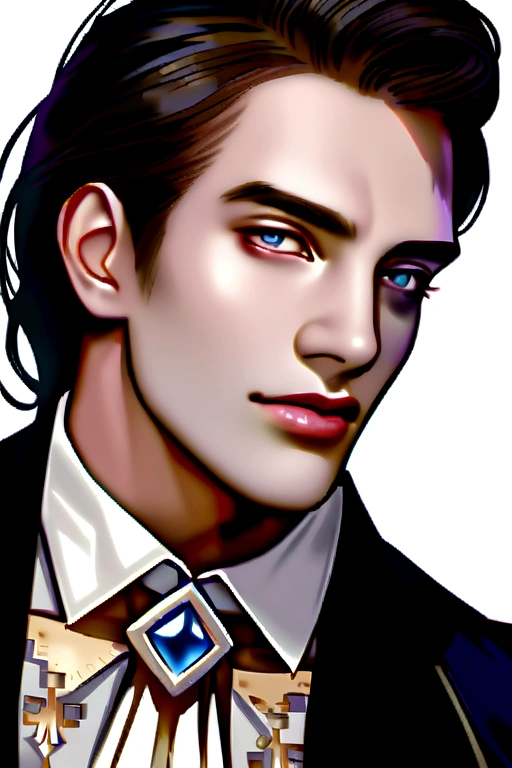 Change background  cyberpurnk handsome boy realistic face