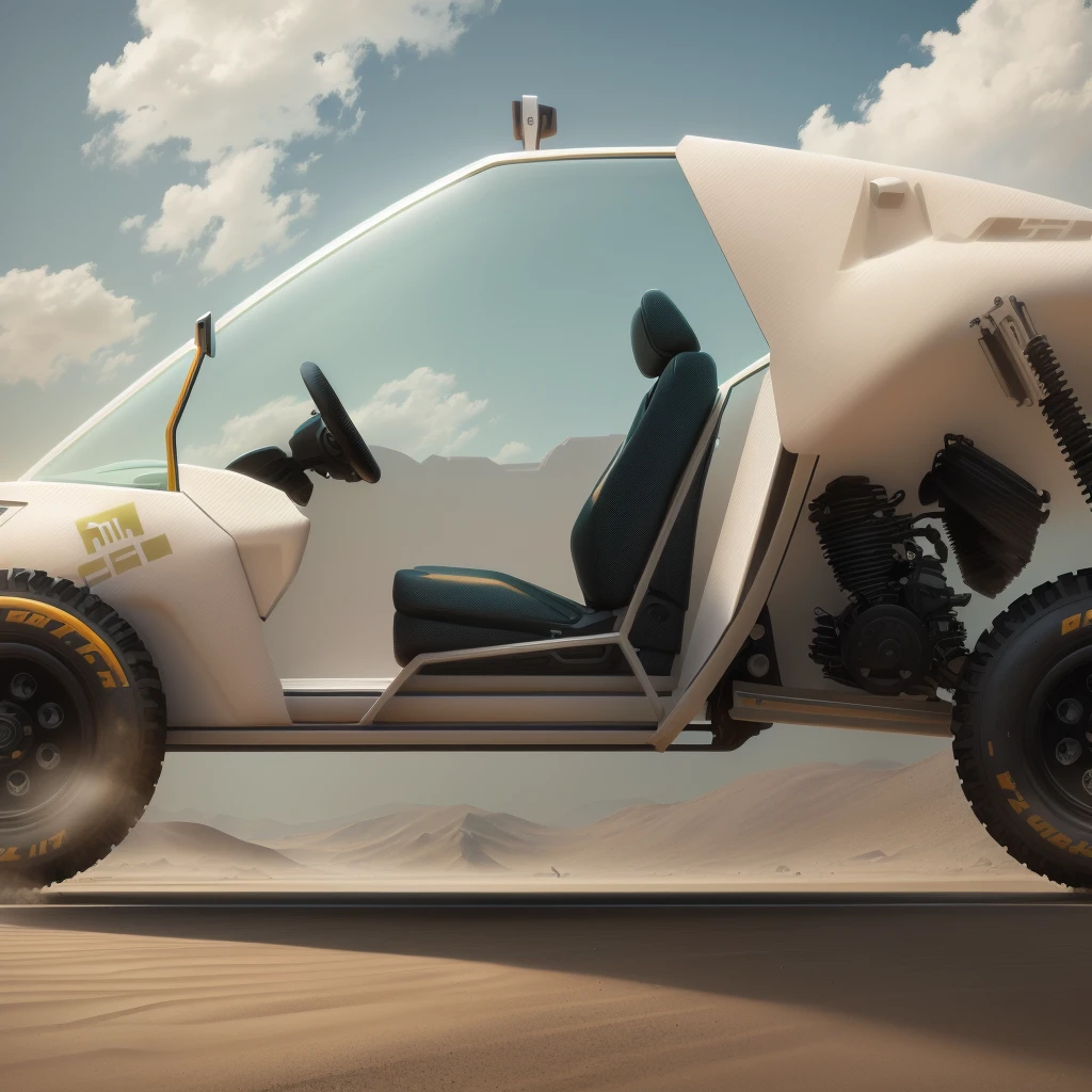 arafed vehicle with a seat and a steering is shown in this image, vehicle illustration, tesla dune buggy, buggy, vehicle concept photo!!, digitally painted, ultra 4 k concept turnaround, by Jürg Kreienbühl, vehicle design, digitally drawn, digitally colored, digital rendering, concept illustration, by Tadeusz Pruszkówski