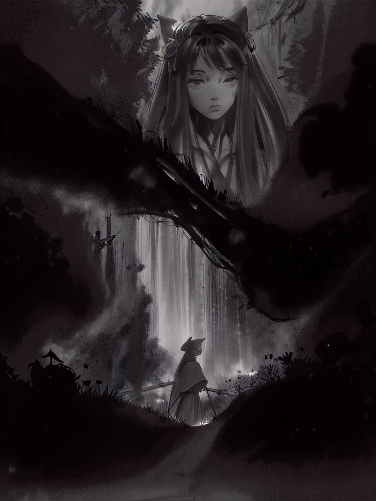 In the dark forest torii black