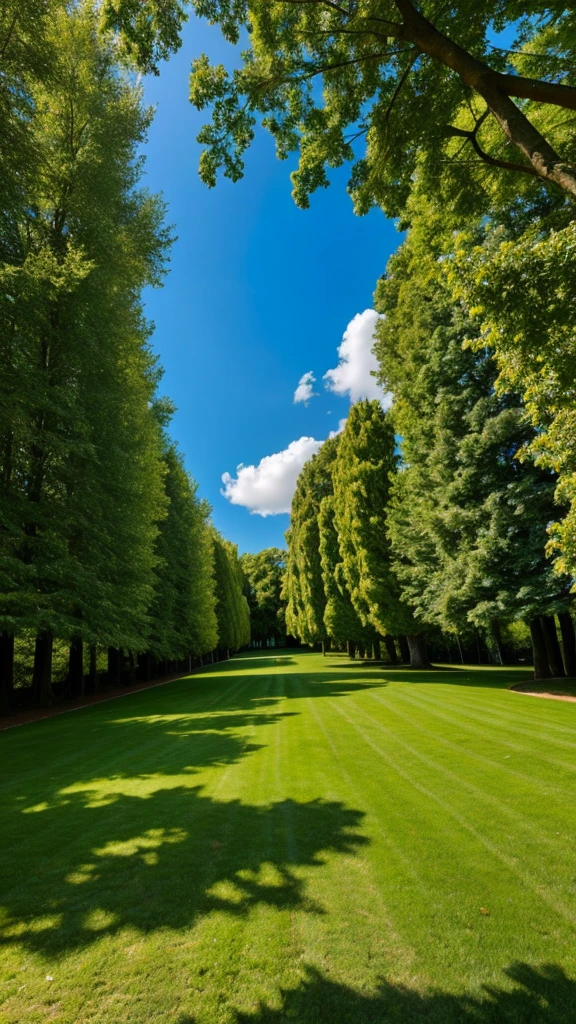 Blue sky and green earth