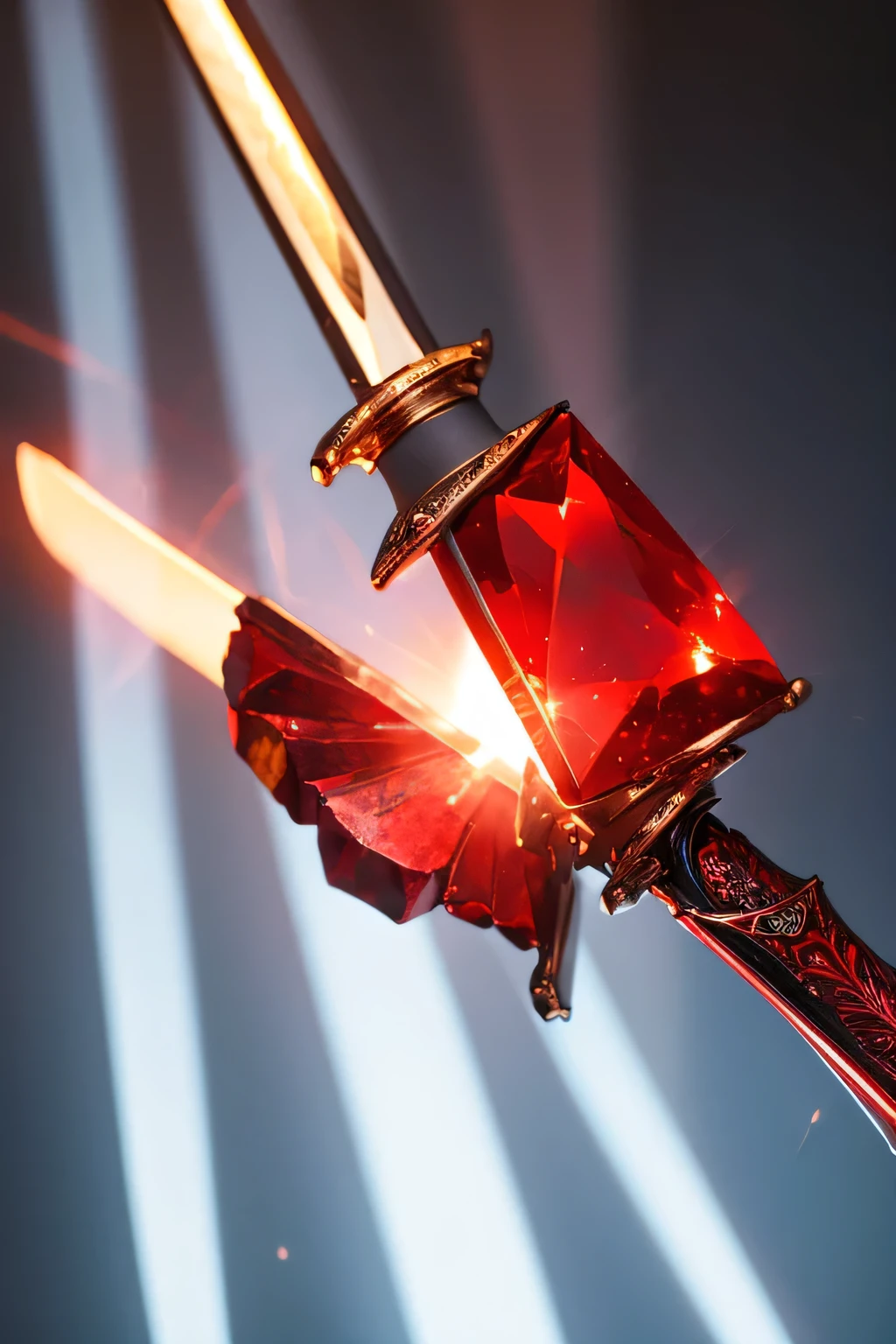 sword red inflammation shine gem
