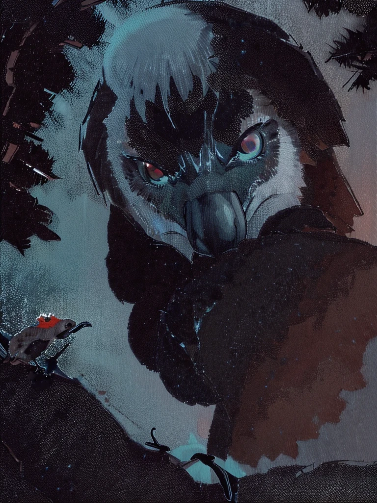 In the dark forest Crow