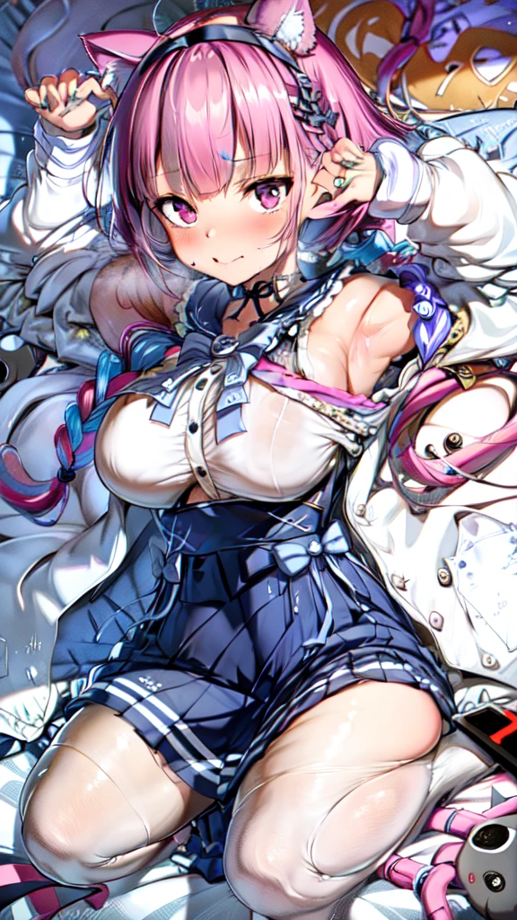 pov,bukkake,bed room,steam,スカート