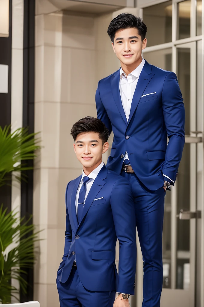 New employee, very handsome, 20 years old.、 (A really cool S-class guy in a suit.)、 เด็กชายJapanอายุ 20 ปี、 businessman、 Luxurious suit、 brown suit、 office、 Standing in a suitSHandsome young man、 full body photo、 (ภาพถ่ายที่มีรายละเอียดhighของ CG Unity 8K)、 (มีรายละเอียดhighShandsome man in class)、 (Real photos)、 ((คุณภาพhighสุด))、 very detailed、 (Masterpiece)、 คุณภาพของภาพที่highเป็นพิเศษ、 high、 viewer、 gentle man、 I'm beautiful.、 short hair、 Vivid photos、 Handsome like a model、 Handsome like an idol、 Luxury watches、 Cold Belt、 Japan