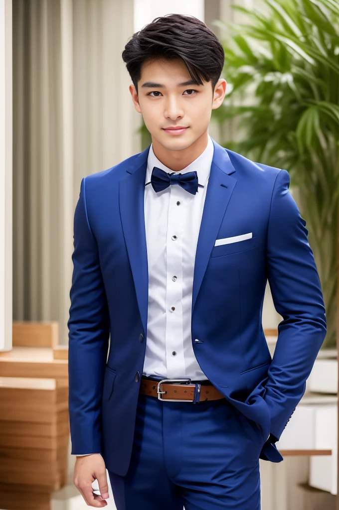 New employee, very handsome, 20 years old.、　（A really cool S-class guy in a suit.）、　เด็กชายJapanอายุ 20 ปี、　businessman、　Luxurious suit、　brown suit、　office、　Standing in a suitＳHandsome young man、　full body photo、　（ภาพถ่ายที่มีรายละเอียดhighของ CG Unity 8K）、　（มีรายละเอียดhighＳhandsome man in class）、　（Real photos）、　　（（คุณภาพhighสุด））、　very detailed、　（Masterpiece）、　คุณภาพของภาพที่highเป็นพิเศษ、　high、　viewer、　gentle man、　I'm beautiful.、　short hair、　Vivid photos、　Handsome like a model、　Handsome like an idol、　Luxury watches、　Cold Belt、　Japan