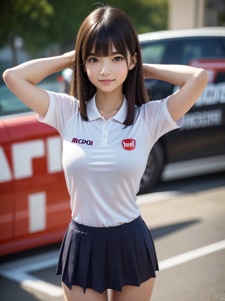 (anime background), a women, small breast, shirt, open chest, show off panties, beautiful nipples, ((emphasizes the shape of breast)), (blush), ((open legs, raise leg)), open mouth, (detail moist panties are visible), (straddling to hit her crotch on the refueling pipe nozzle), ((ecstasy face)), slut, ((masturbate)), necklace, earrings, gas station, dropping eyes, sleepy, put hands behind her back, pubic hair, knit, fluffy,