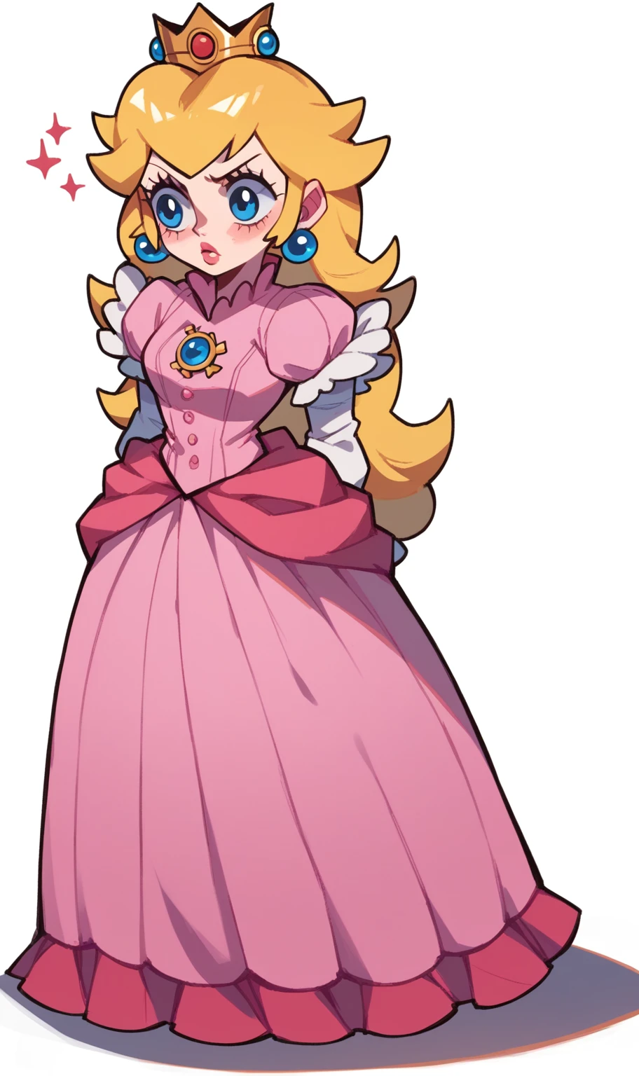 imagine princess peach dressed in a pirate outfit if she were a pirate from the one piece series