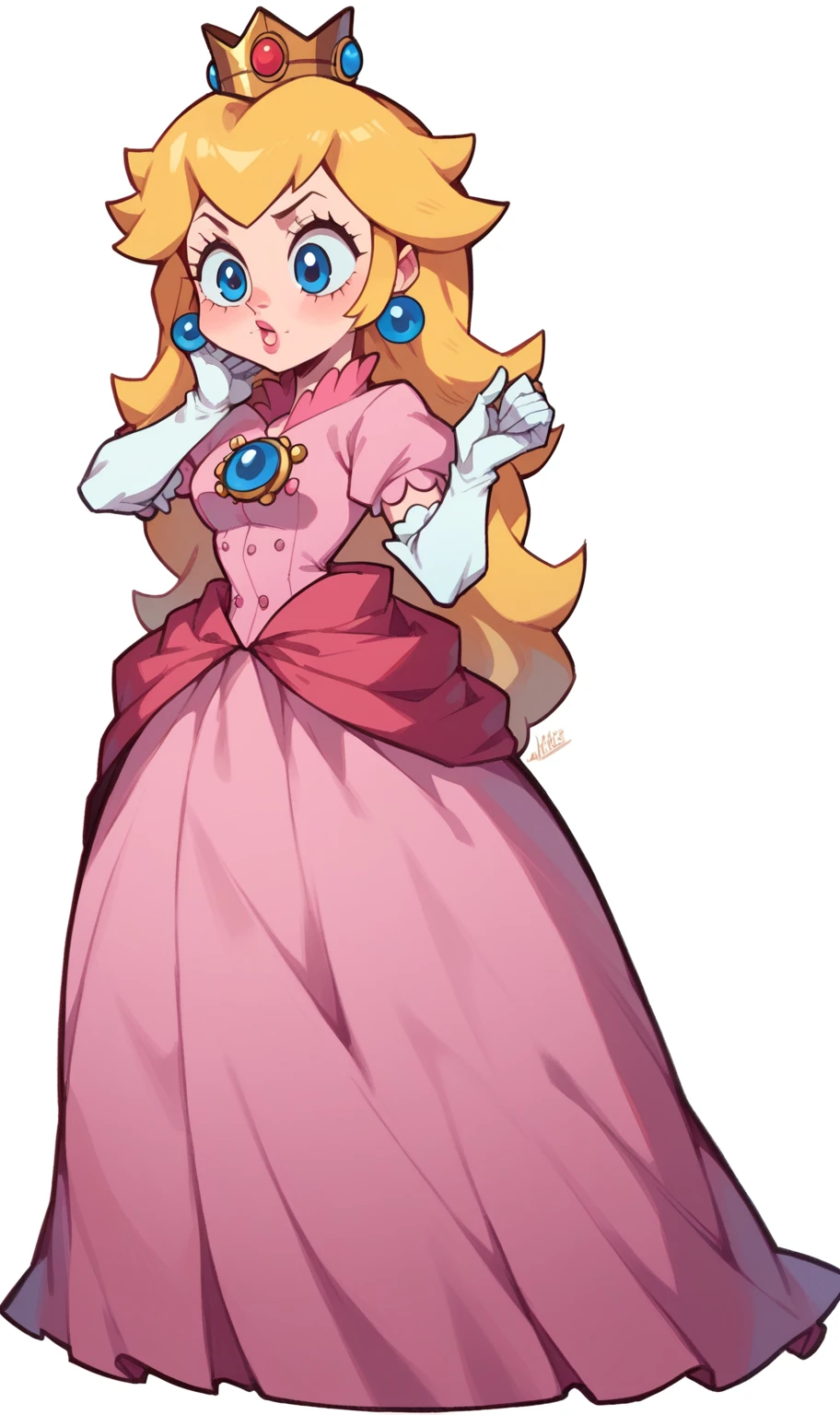 imagine princess peach dressed in a pirate outfit if she were a pirate from the one piece series