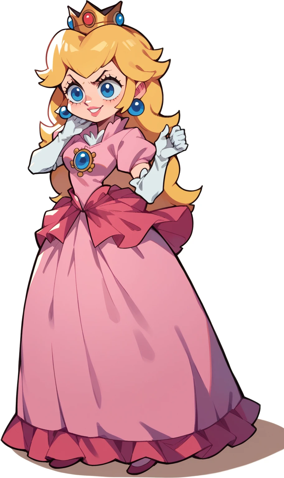 imagine princess peach dressed in a pirate outfit if she were a pirate from the one piece series