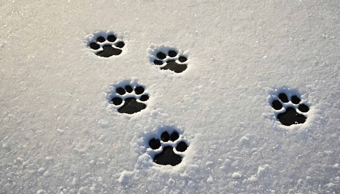 Dog footprints