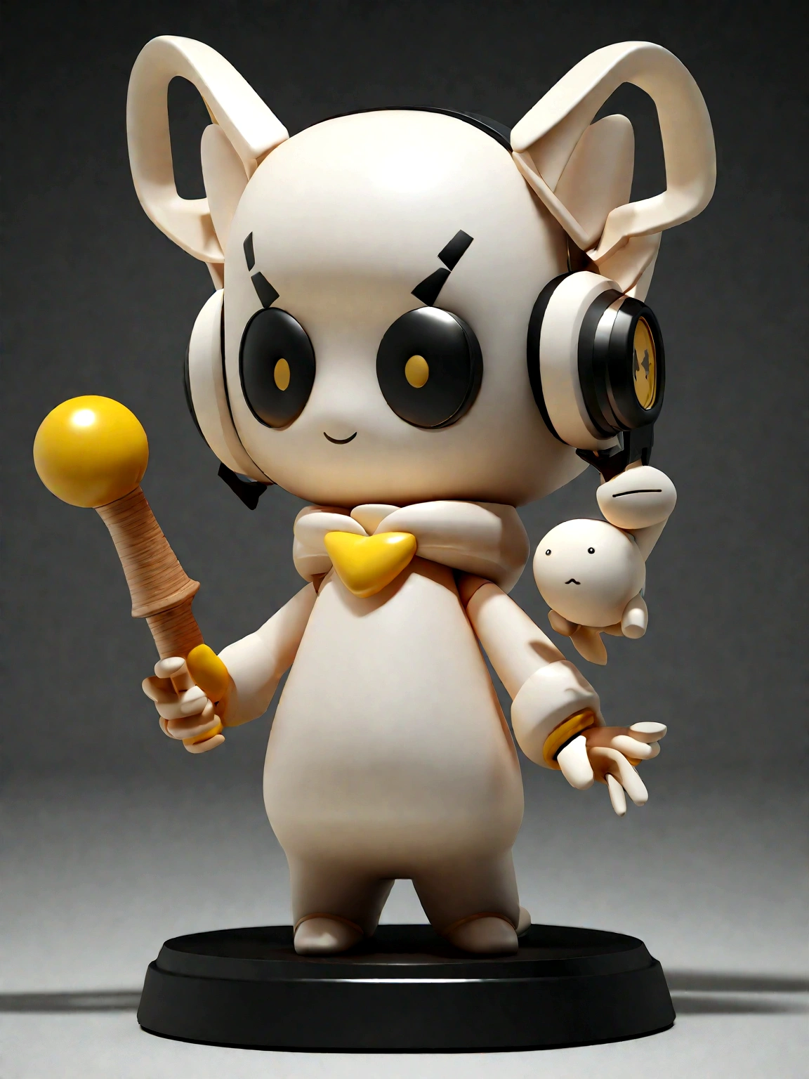 There is a man wearing headphones、Statue of a man wearing a jacket, Cute 3d rendering, Vinyl Designer Toys, 3D rendering style, 3d characters, 3d characters, 3D Rendering Character Art 8k, 3d characters render, 3d characterss, vinyl toy figurine, 3D rendering of beeple, high detail iconic character, Cute humanoid