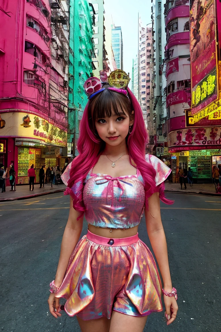 Pink dinosaur, hong kong, day, (Awkward,blush :1.3),Alafi girls take photos in colorful clothes, y 2 k cutecore crowncore, Lovely Decora Rainbow Core, Lovely high quality rendering, Candy Girl, Deco, Unreal Engine : : Carnival Makeup, Working Girl, raver girl, Carnival Costumes, Glitch Punk Girl, soda themed girl, Lively and cheerful, 80s pin-up style, 