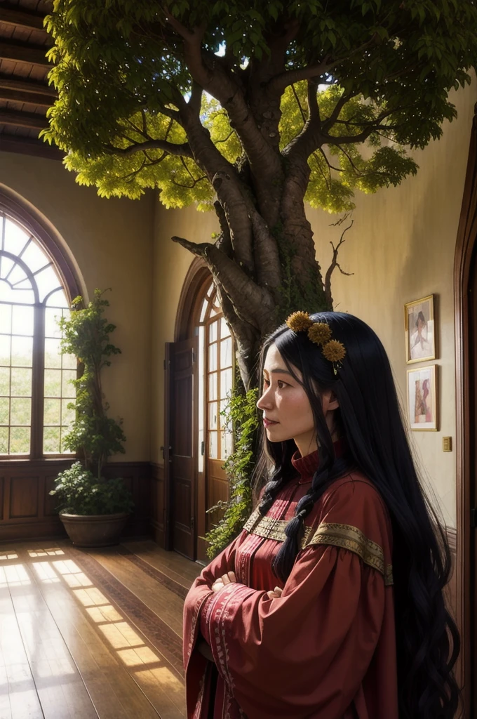 Tree women living in castle